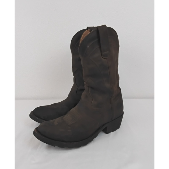 Tecovas Ranch Wear Cowboy Boots Men\'s 13 EE Dark Brown \